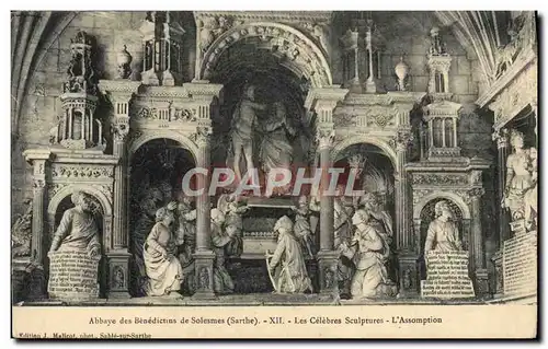 Cartes postales Abbaye Des Benedictins De Solesmes Les Celebres Sculptures L&#39Assomption