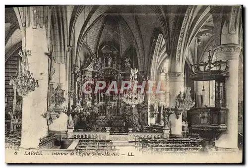 Ansichtskarte AK Laigle Interieur De I&#39Eglise Saint Martin