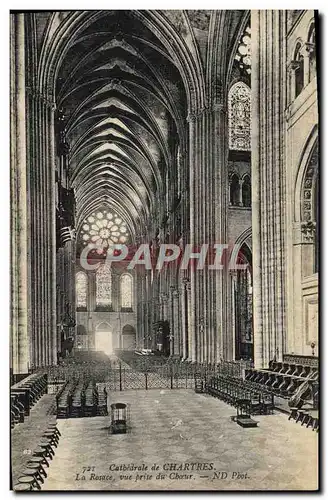 Cartes postales Cathedrale De Chartres La rosace Vue Prise Du Choeur