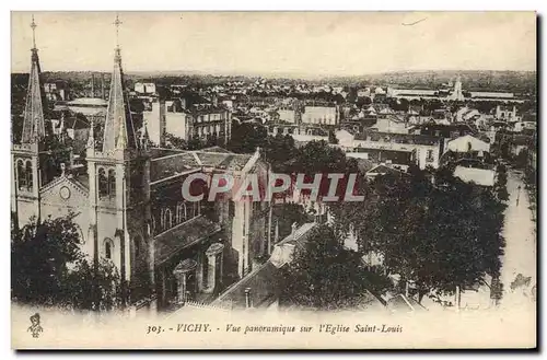 Cartes postales Vichy Vue Panoramique Sur I&#39Eglise Saint Louis