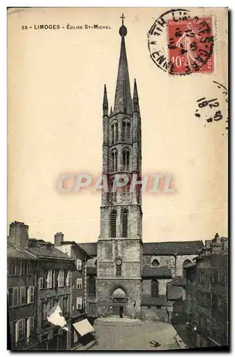 Cartes postales Limoges Eglise Sr Michel