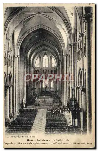 Cartes postales Sens Interieur De La Cathedrale