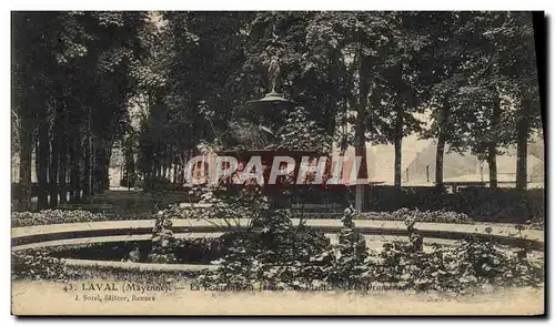 Cartes postales Laval La fontaine du jardin des Plantes