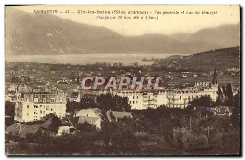 Cartes postales La Savoie Aix Les Bains Vue Generale et Lac Du Bourget