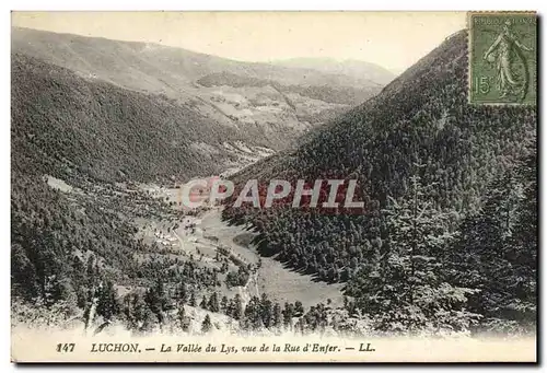 Cartes postales Luchon La vallee du Lys vue de la rue d'enfer