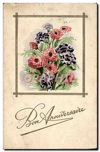 Cartes postales Bon Anniversaire Fleurs