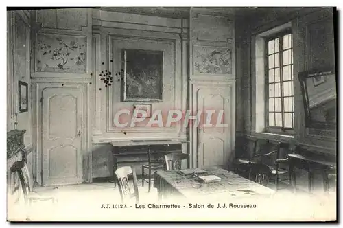 Cartes postales Les Charmettes Salon JJ Rousseau