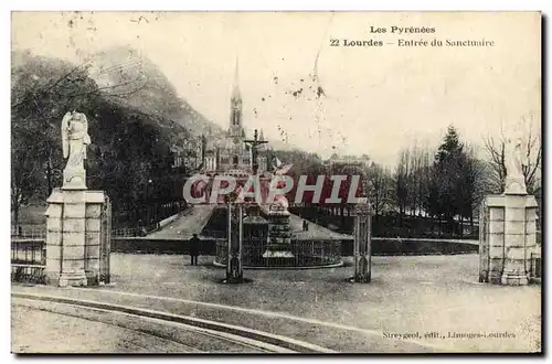 Ansichtskarte AK Les Pyrenees Lourdes Entree Du Sanctuaire