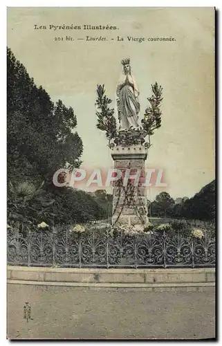 Cartes postales Les Pyrenees Lourdes La Vierge Couronnee