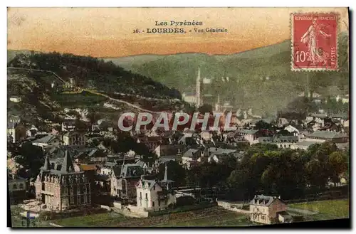 Cartes postales Les Pyrenees Lourdes Vue Generale