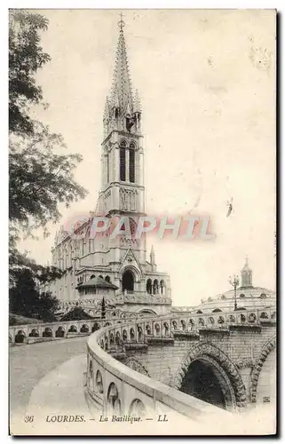 Cartes postales Lourdes La Basilique