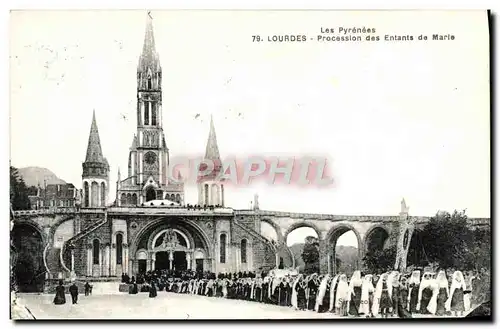 Cartes postales Lourdes Procession Des Entants De Marle