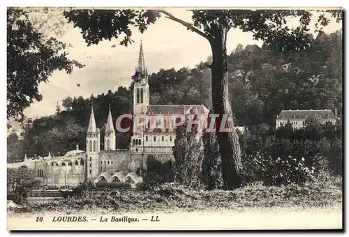 Cartes postales Lourdes La Basilique