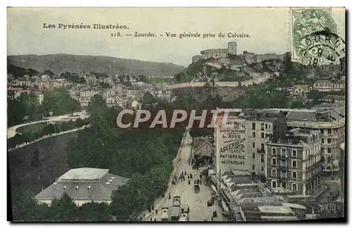 Ansichtskarte AK Lourdes Vue Generale Prise Du Calvaire