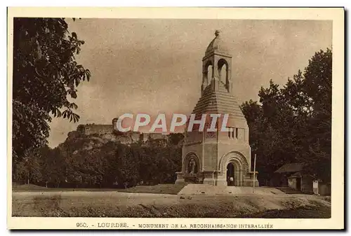 Cartes postales Lourdes Monument De La Reconnaissance Interalliee