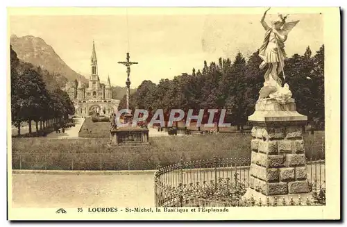 Cartes postales Lourdes St Michel La Basilique Et I&#39Esplanade