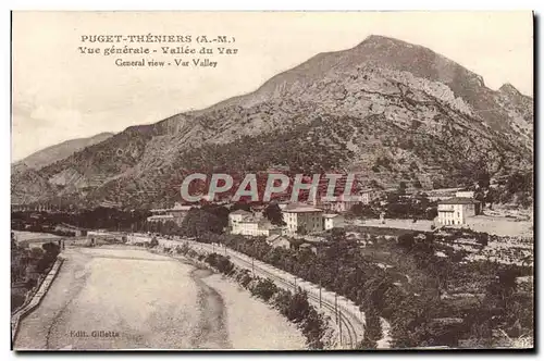 Cartes postales Puget Theniers Vue Generale Vallee Du Var