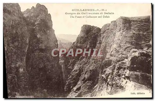 Cartes postales Guillaumes Gorges De Guillaumes et Daluis