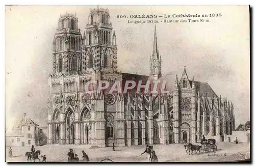 Cartes postales Orleans La Cathedrale en 1835