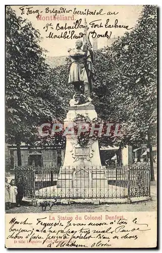 Cartes postales Montbeliard La statue du colonel Denfert