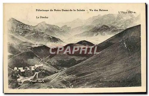 Cartes postales Pelerinage de Notre Dame de la Salette Vu de Baisses