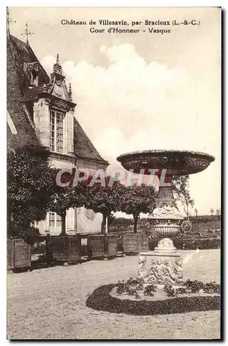 Ansichtskarte AK Chateau De Villesavin Par Bracieux Cour D&#39honneur Vasque