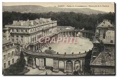 Cartes postales Nancy Palais Du Gouvernement Hemicycle de la Carriere