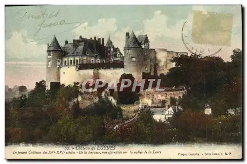 Cartes postales Chateau de Luynes Chateau De la Terrasse vue splendide sur la Loire