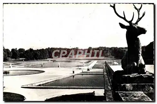Moderne Karte Chateau de Chantilly Le parc et les pieces d&#39eau Cerf