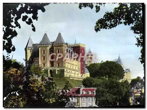 Moderne Karte Pau Le Chateau Henri IV vu du parc national