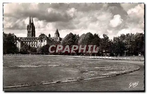 Cartes postales moderne Caen Stade Helitas et l&#39Abbaye aux Hommes