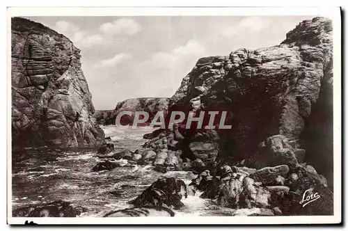 Moderne Karte Presqu&#39ile de Quiberon Rochers de Port Bara Le chaos