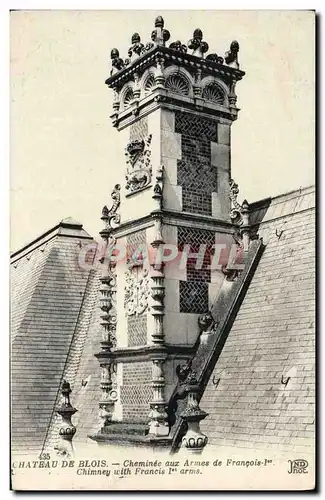 Ansichtskarte AK Chateau De Blois Cheminee aux Armes de Francois 1er