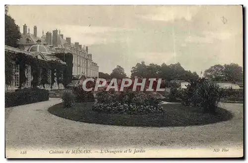 Cartes postales Chateau de Menars L&#39Orangerie et le Jardin