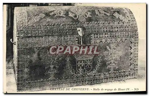 Cartes postales Chateau De Cheverny Malle de Voyage de Henri IV