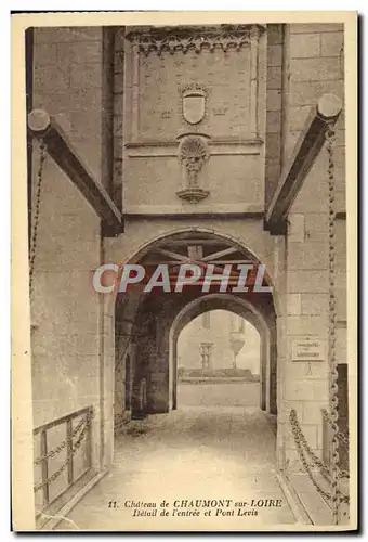 Ansichtskarte AK Chateau De Chaumont sur Loire Detail de l&#39entree et pont levis