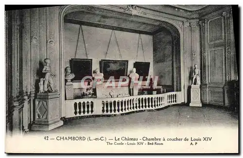 Ansichtskarte AK Chambord Le Chateau Chambre Coucher de Louis XIV