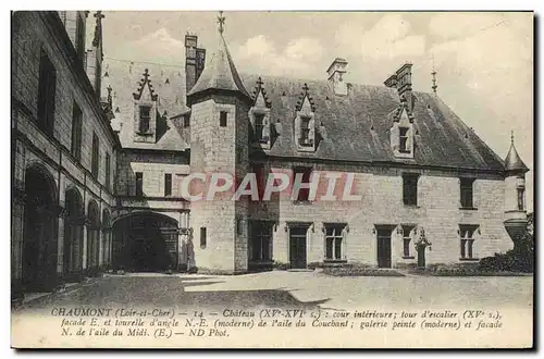 Cartes postales Chaumont Le Chateau Cour interieure Tour d&#39escalier