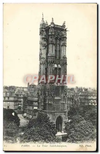 Cartes postales Paris La Tour Saint Jacques