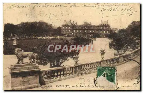 Ansichtskarte AK Paris Le Jardin du Luxembourg Lion