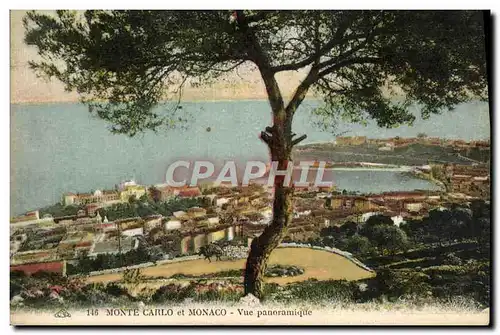 Cartes postales Monte Carlo et Monaco Vue Panoramique