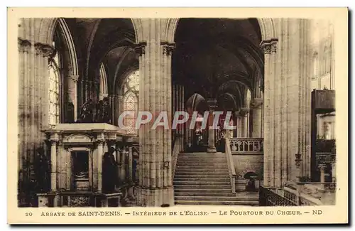 Ansichtskarte AK Abbaye de Saint Denis Interieur de L&#39Eglise Le Pourtour du Choeur