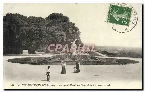 Cartes postales Saint Germain En Laye Le Rond Point des Roses et la Terrasse