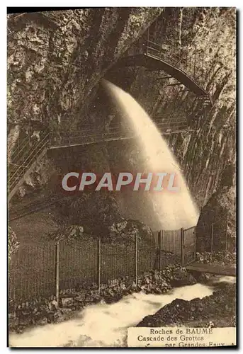 Cartes postales Roches de Baume Cascade des Grottes par Grandes Eaux