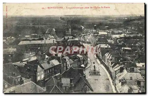 Ansichtskarte AK Montdidier Vue Panoramique prise de I&#39Eglise St Pierre