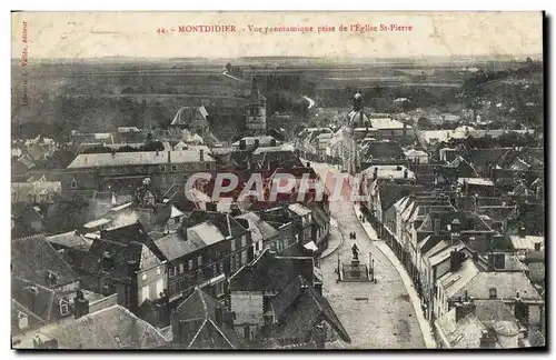 Cartes postales Montdidier Vue Panoramique prise de I&#39Eglise St Pierre