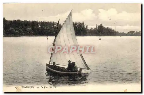 Cartes postales Enghien Le Lac Bateau