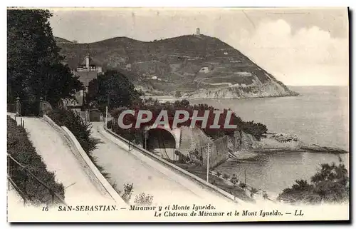 Ansichtskarte AK San Sebastian Miramar y et Monte Igueldo