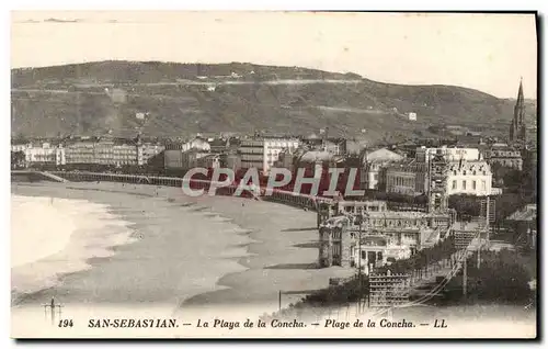 Cartes postales San Sebastian La Playa de la Concha