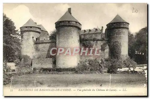 Ansichtskarte AK Environs De Bagnoles De L&#39Orne Vue Generale du Chateau de Lassay